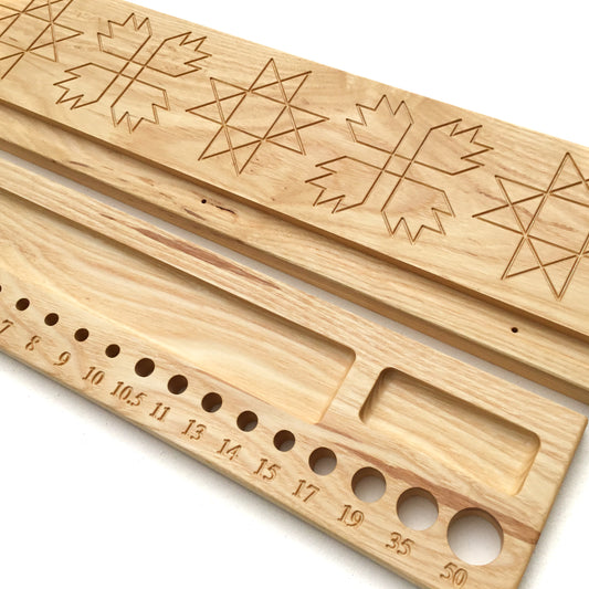 The Original Knitter’s Shelf - Ash with Ohio Star & Bear Paw