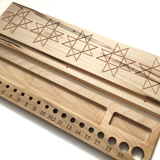 The Original Knitter’s Shelf - Ambrosia Maple with Ohio Star