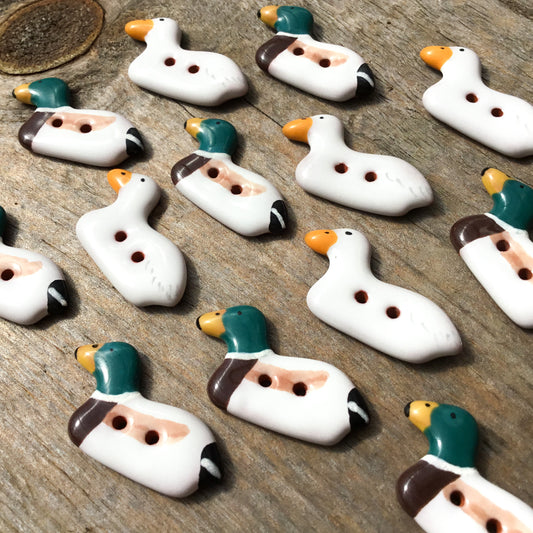Duck Buttons - Mallard & Pekin