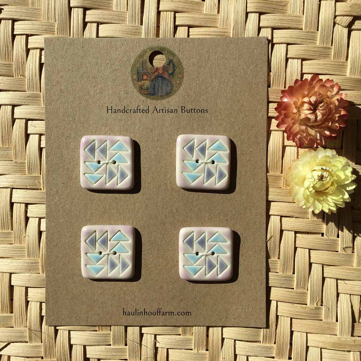 Flying Geese Quilt Button Packs
