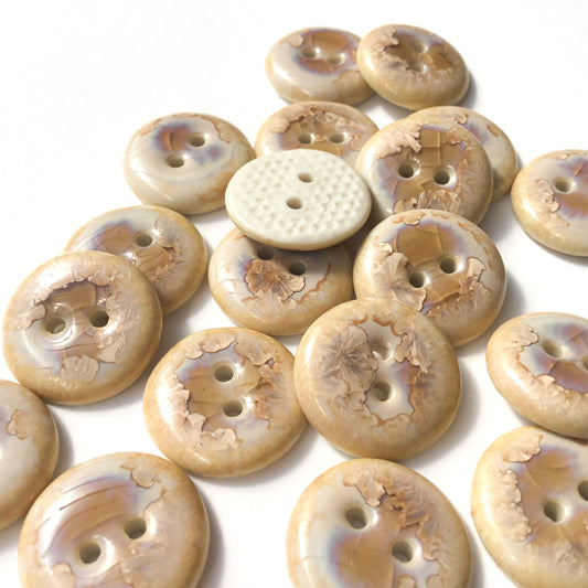 Rose Gold Crystalline Porcelain Button - two sizes
