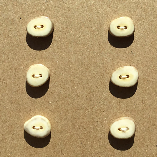 Polished Deer Antler Shed Buttons 5/8" 6-Pack