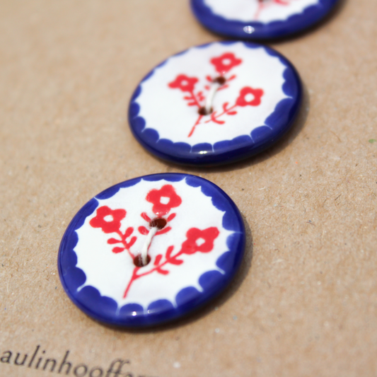 Scandi Wallflower One-of-a-kind Button 3-pack