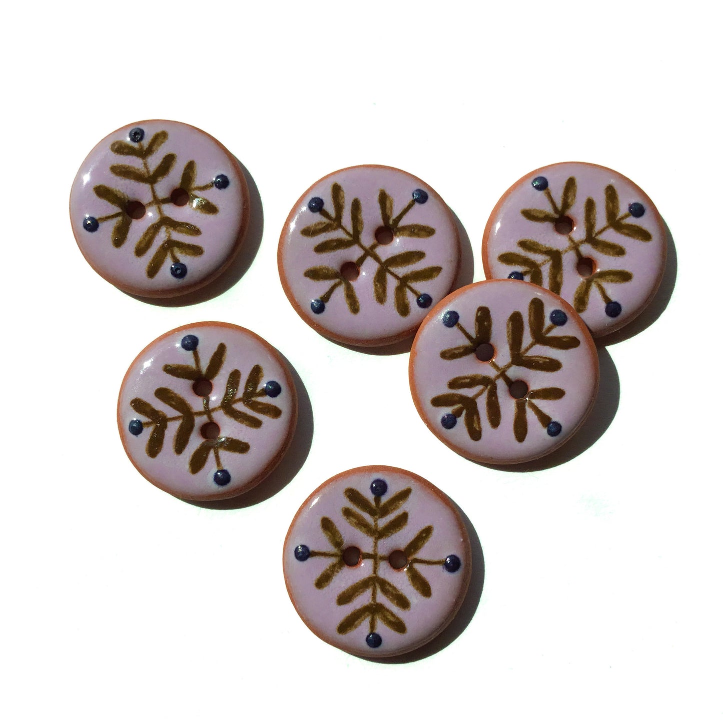 ‘Bud & Vine’ Ceramic Button 7/8"