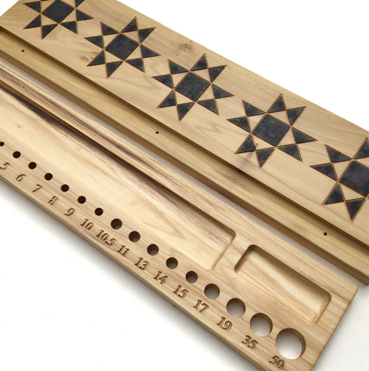 The Original Knitter’s Shelf - Poplar with Ohio Star