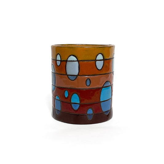 Earth Tones 'Sun & Sea' Contemporary Black Clay Pot