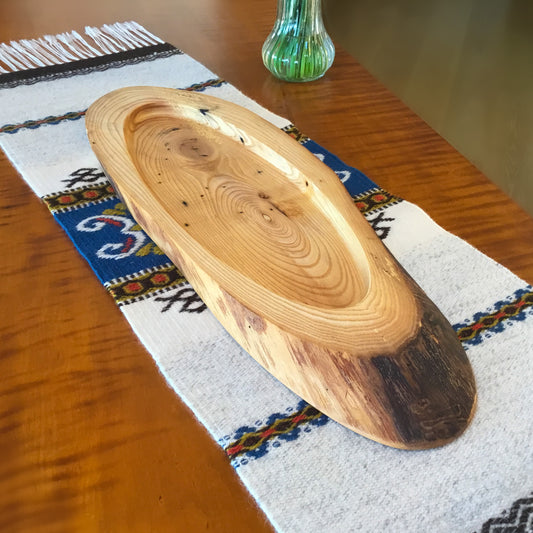 Natural Edge Ash Serving Tray - 21-1/2" long