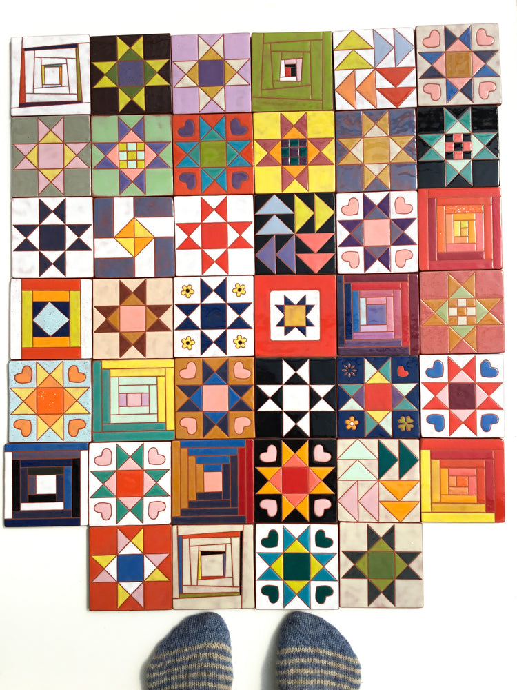 Quilt Block Ceramic Tiles