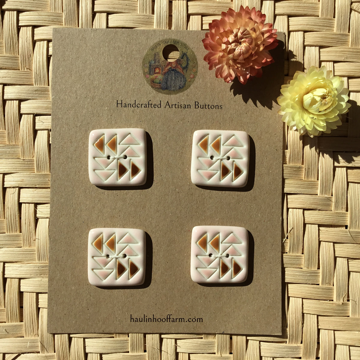 Flying Geese Quilt Button Packs