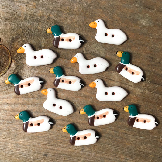 Duck Buttons - Mallard & Pekin