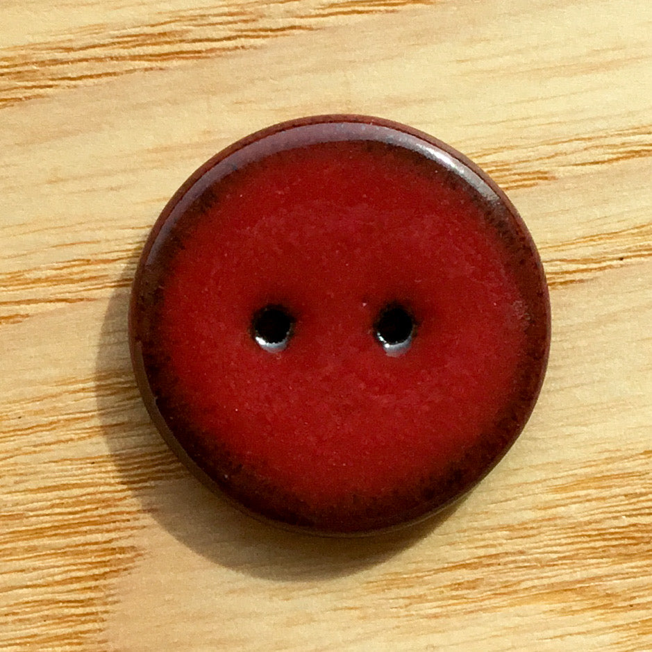 Assorted Colors GLOSSY Black Clay Buttons  1"