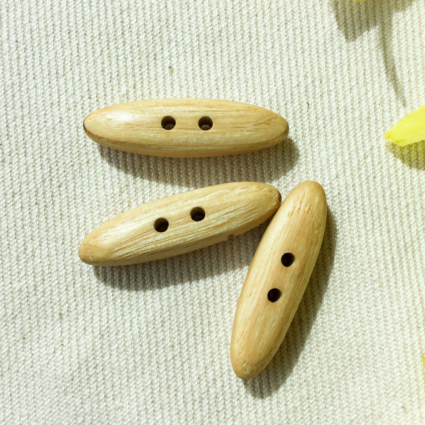 Polished Ash Wood Toggle Buttons