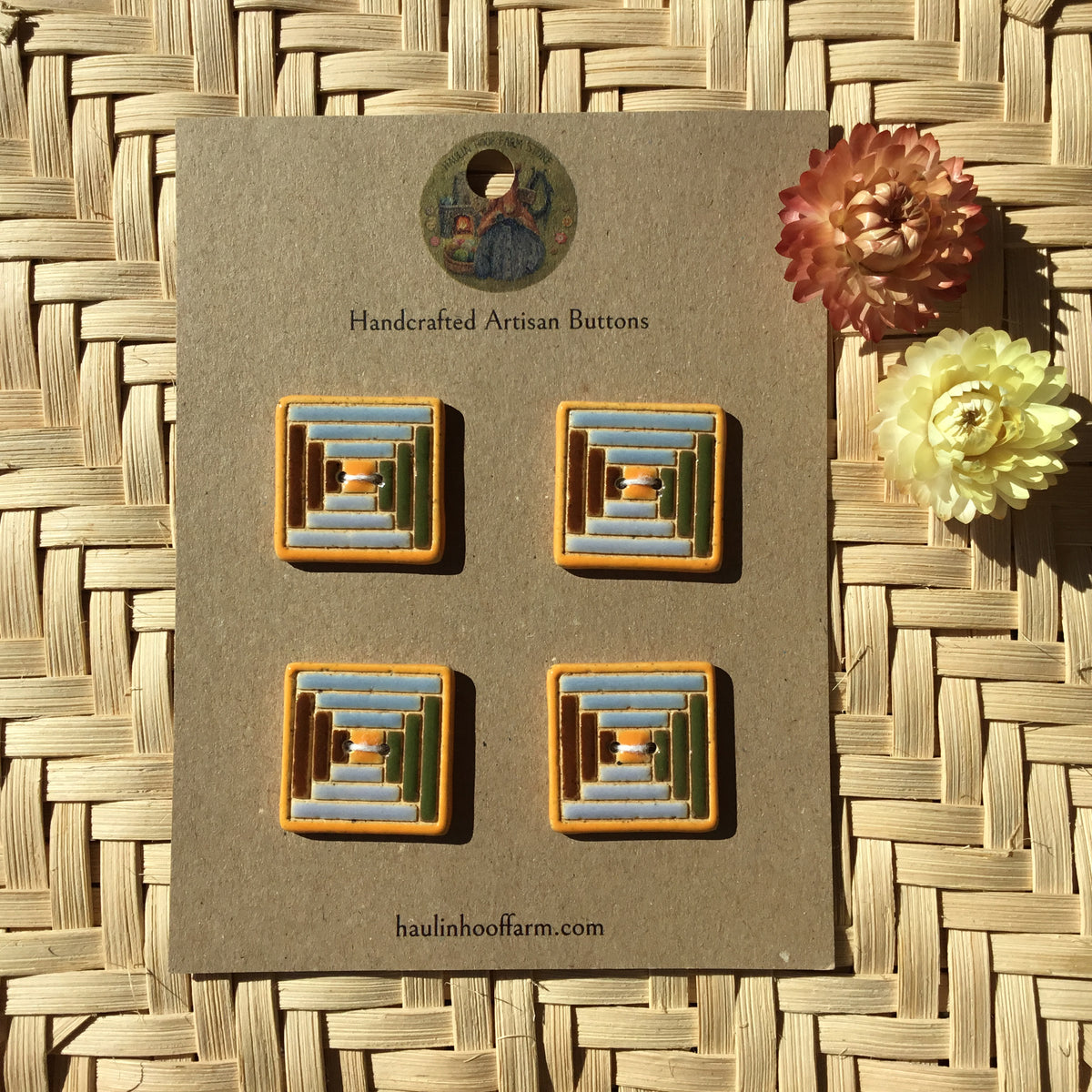 Log Cabin Quilt Button Packs