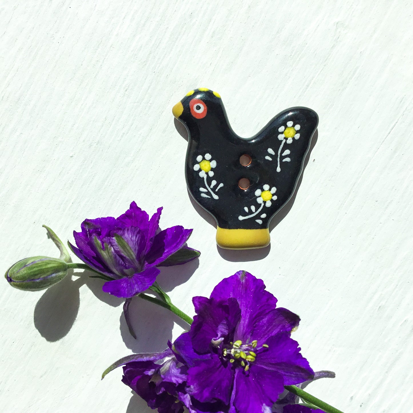 Sitting Pretty Hens Button Collection  1-1/4"