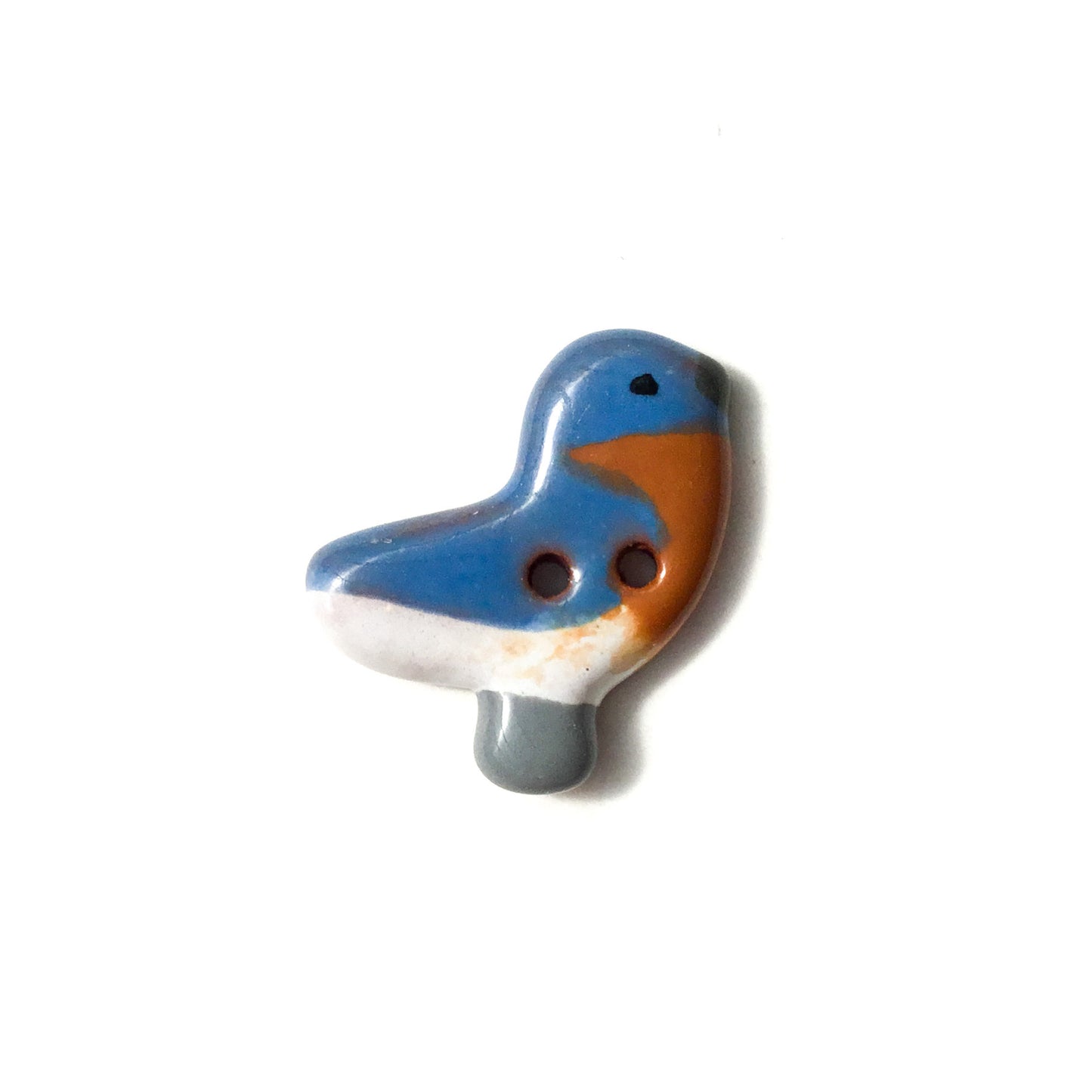 Ceramic Bird Buttons  3/4" x 7/8"