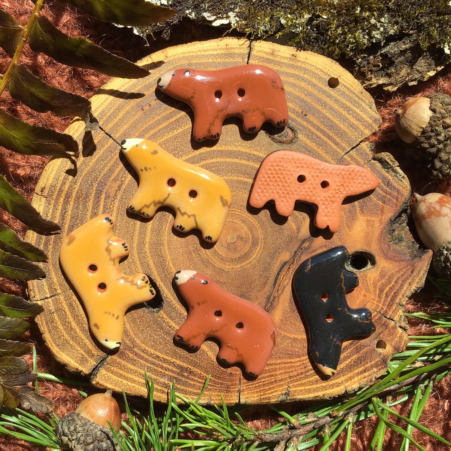 Bear Buttons  11/16" x 1-1/4”