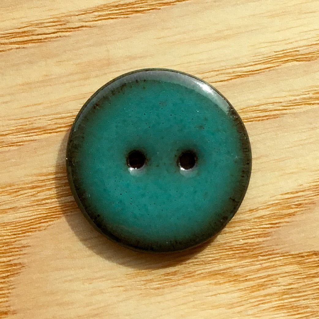 Assorted Colors GLOSSY Black Clay Buttons  1"