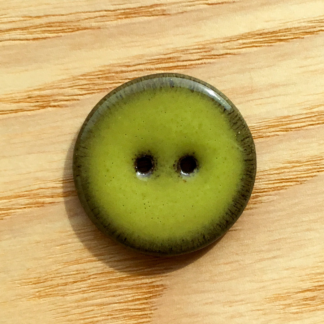 Assorted Colors GLOSSY Black Clay Buttons  1"