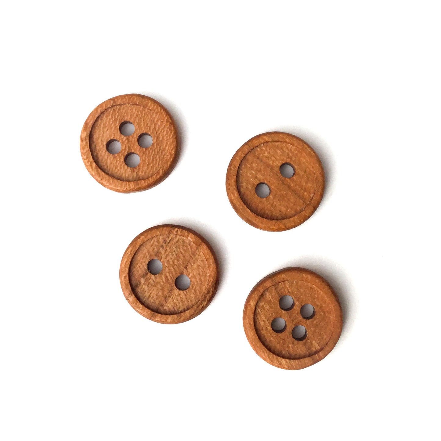 Discontinued - Bead Rim Wood Buttons - 5/8”