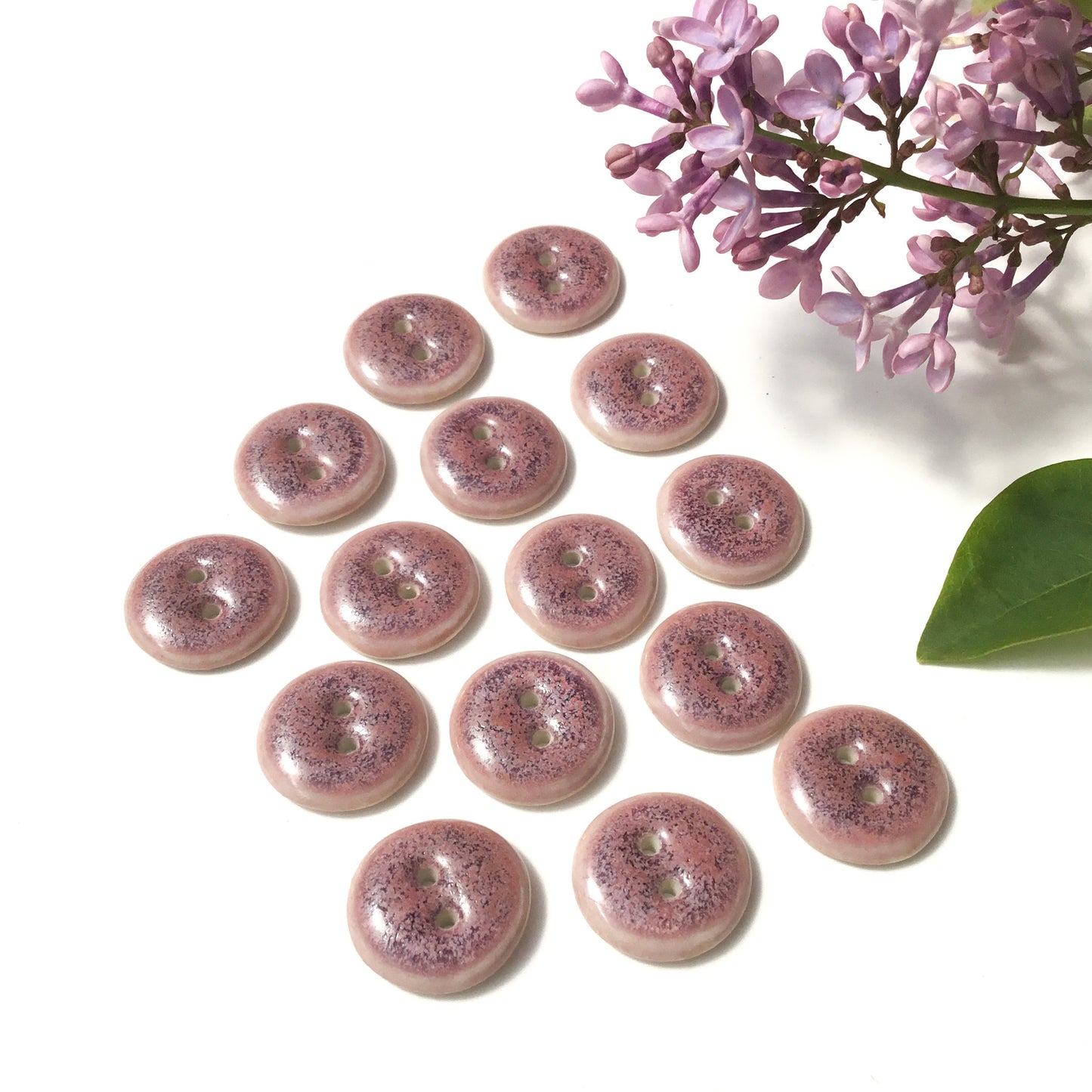 ‘Magenta Sky’ Porcelain Buttons   11/16”