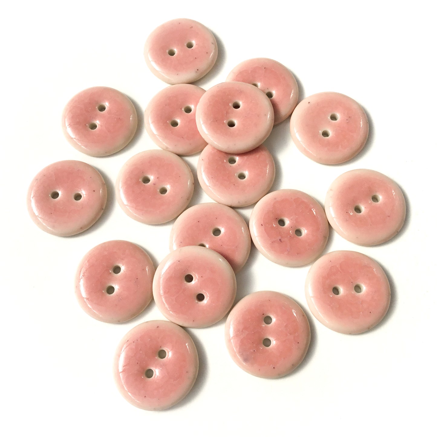 Marbled Pink Porcelain Button  7/8"