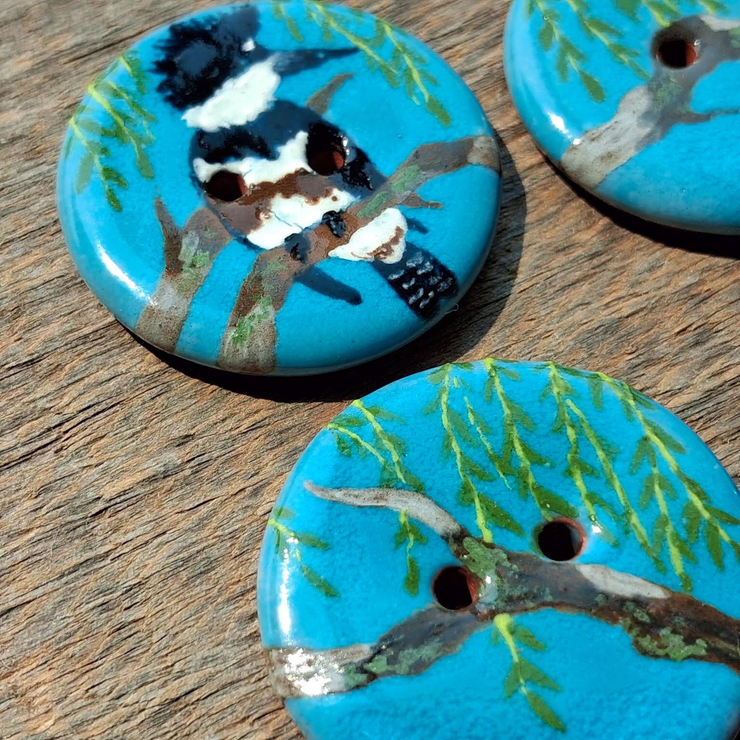 ‘Willow Grove Kingfisher’ 1-1/16” one-of-a-kind 4-pack