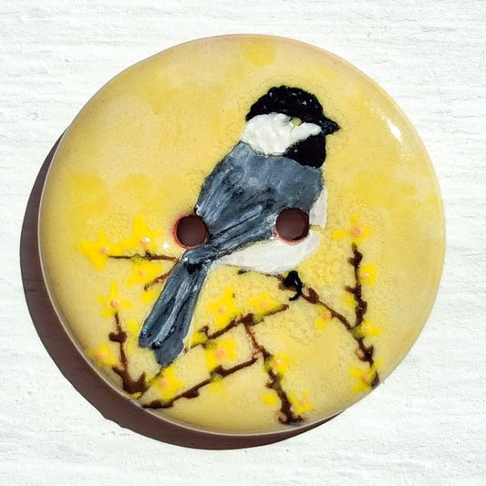 ‘Sunny Morning Chickadee’ 1-1/16” one-of-a-kind 4-pack