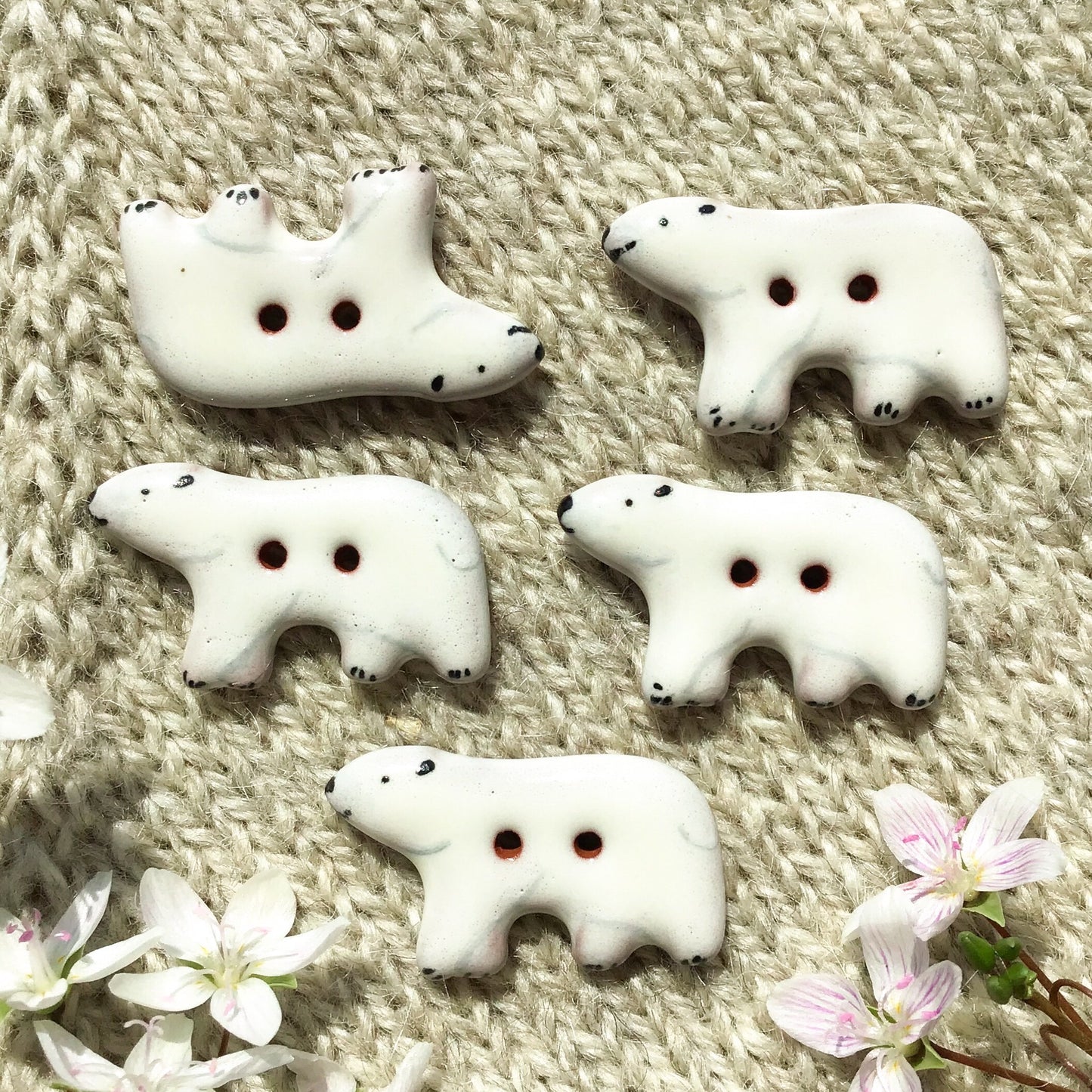 Bear Buttons  11/16" x 1-1/4”