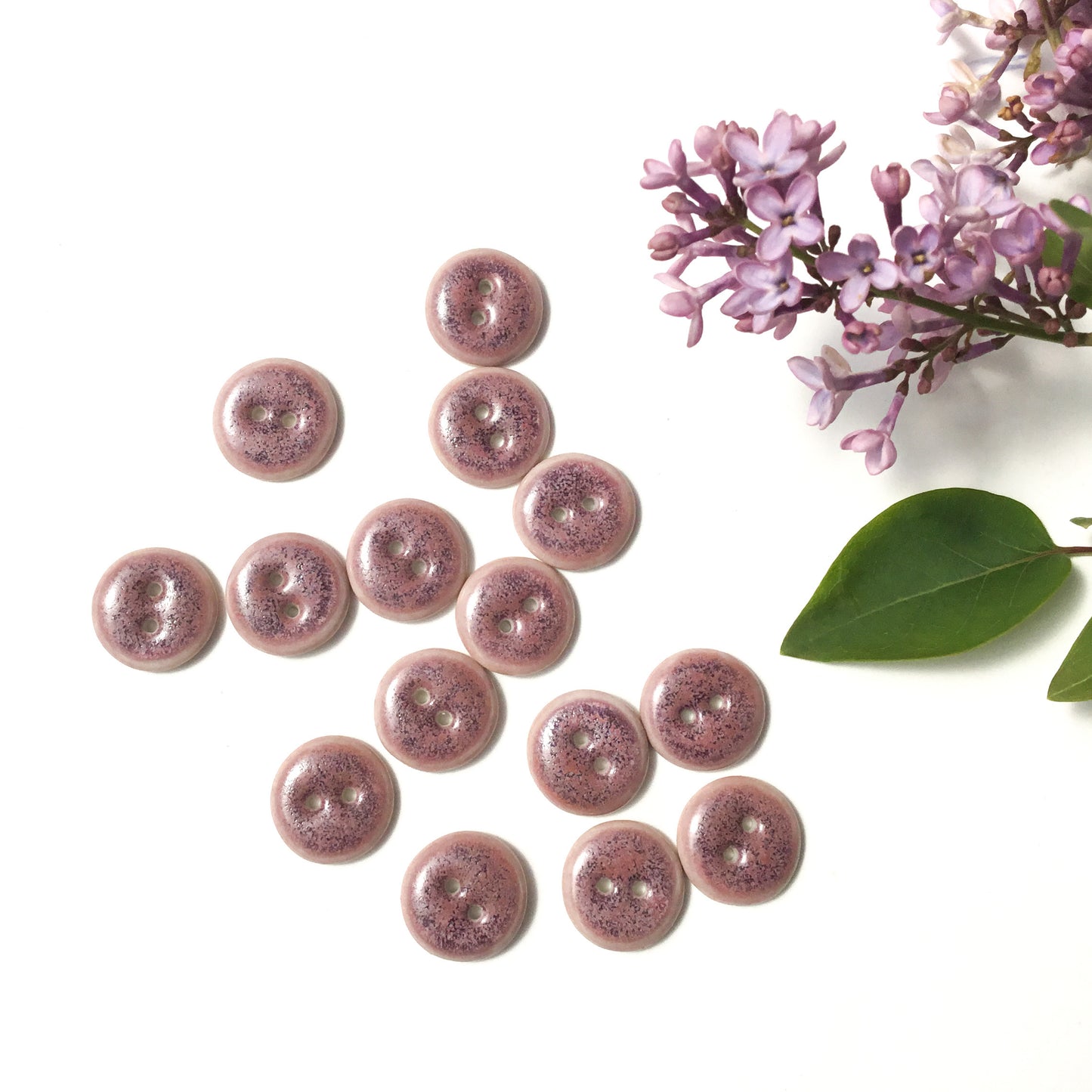 ‘Magenta Sky’ Porcelain Buttons   11/16”