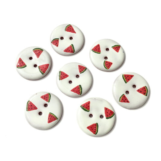 ‘Watermelon Wonder' Ceramic Button  1-1/16"