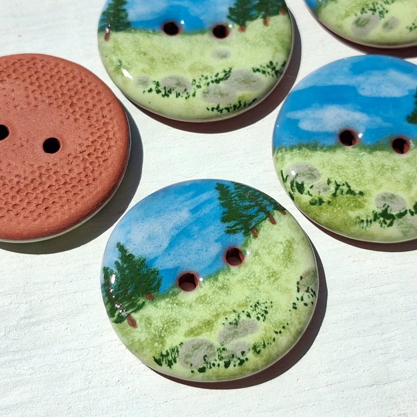 ‘Summer Day Fox’ 1-1/16” one-of-a-kind 5-pack