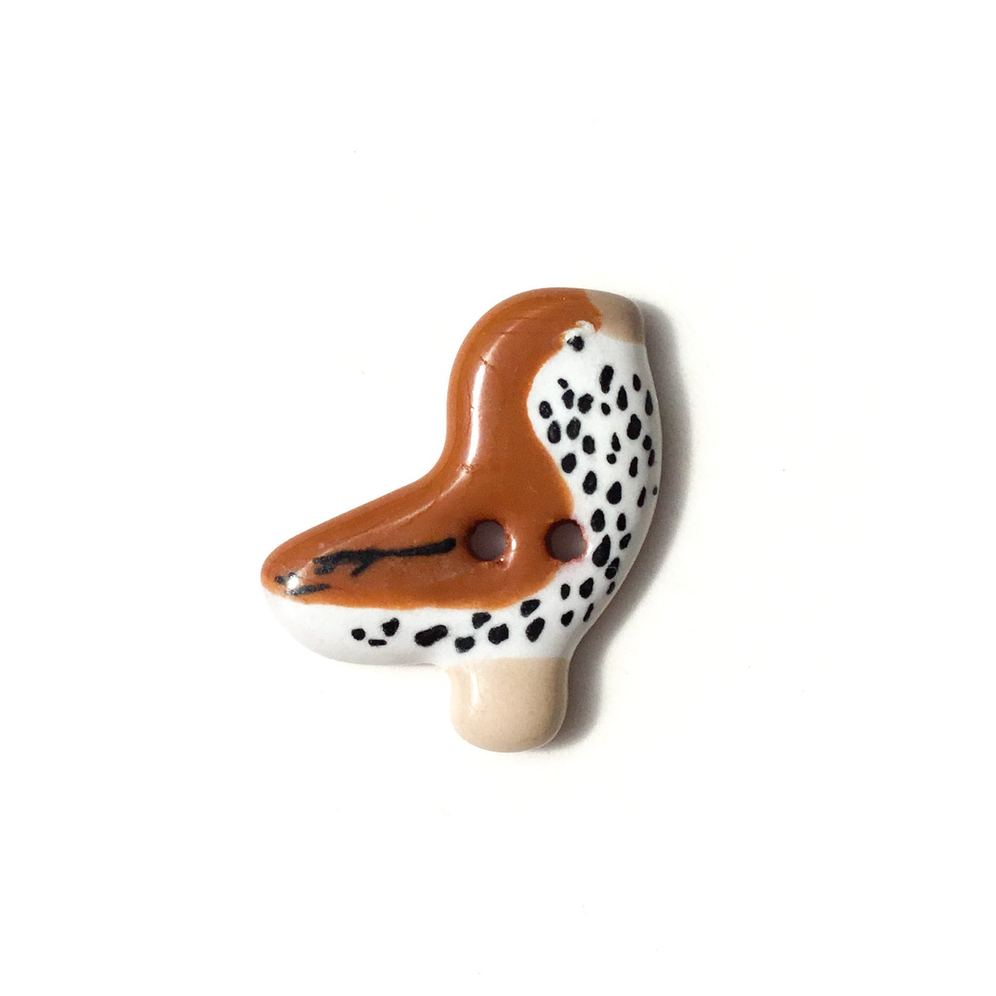 Ceramic Bird Buttons  3/4" x 7/8"