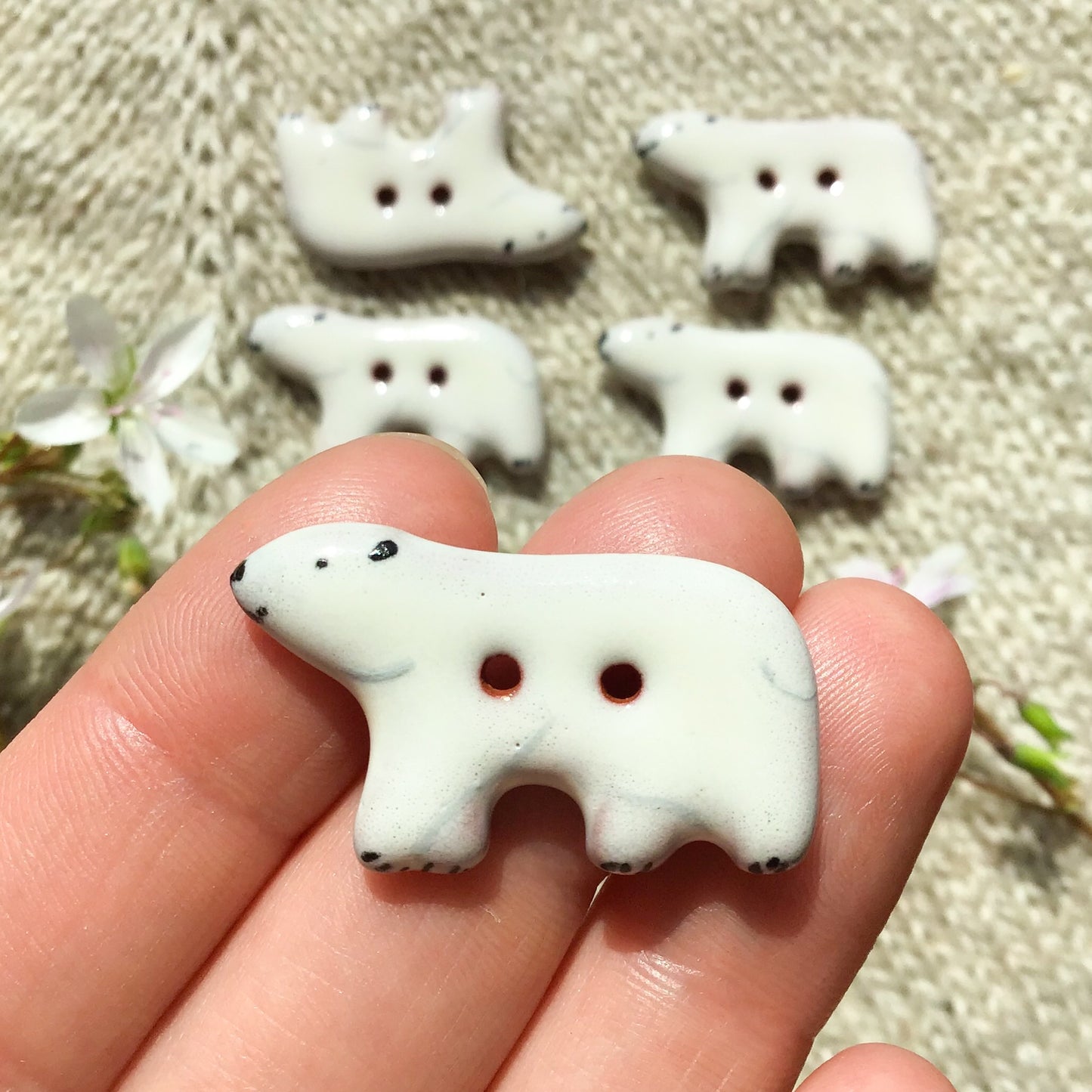 Bear Buttons  11/16" x 1-1/4”