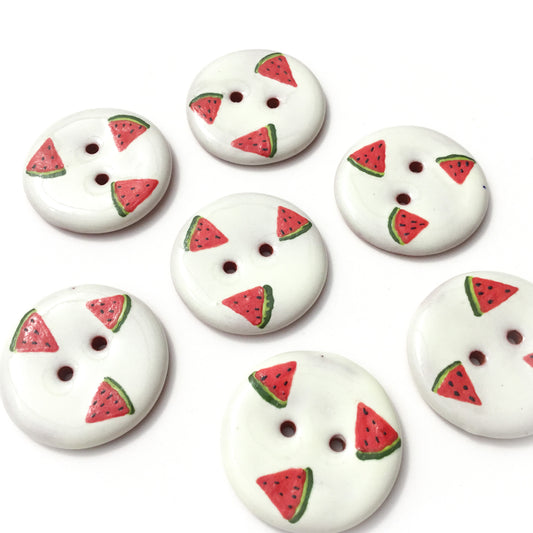‘Watermelon Wonder' Ceramic Button  1-1/16"