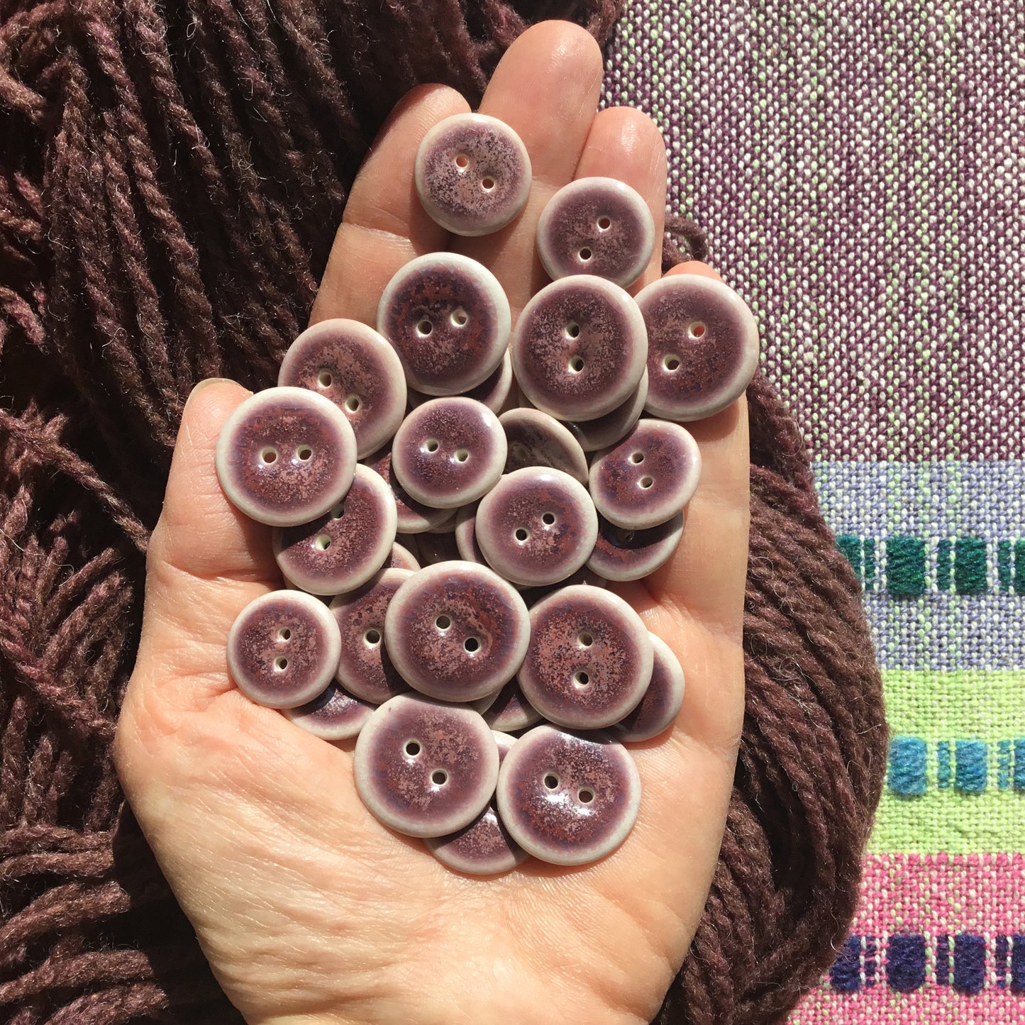 Magenta Sky Porcelain Button - two sizes