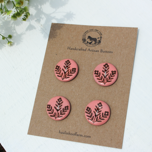 Country Coral Wallflowers - One-of-a-kind 4-pack