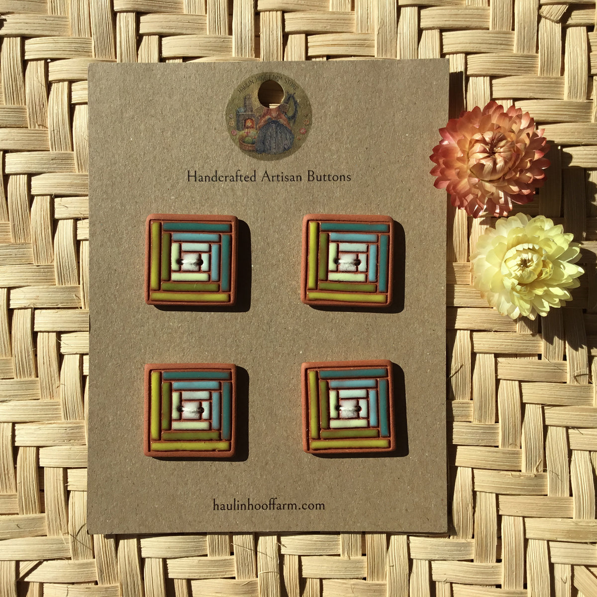 Log Cabin Quilt Button Packs