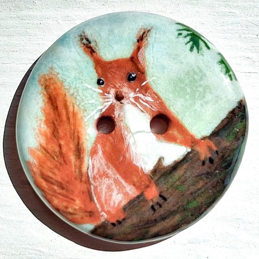 ‘Squirrel in the Pine Grove’ 1-1/16” one-of-a-kind 4-pack