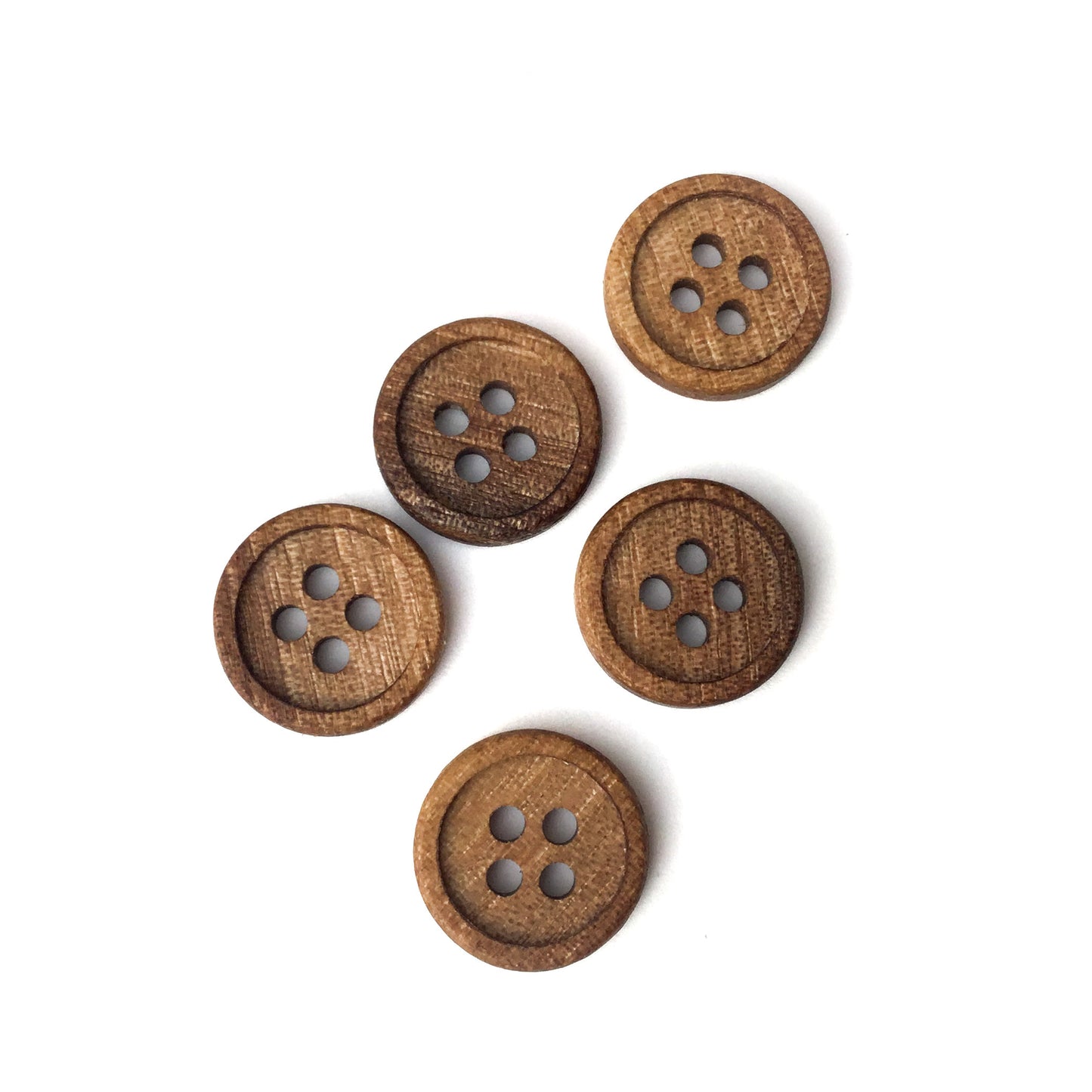 Discontinued - Bead Rim Wood Buttons - 5/8”