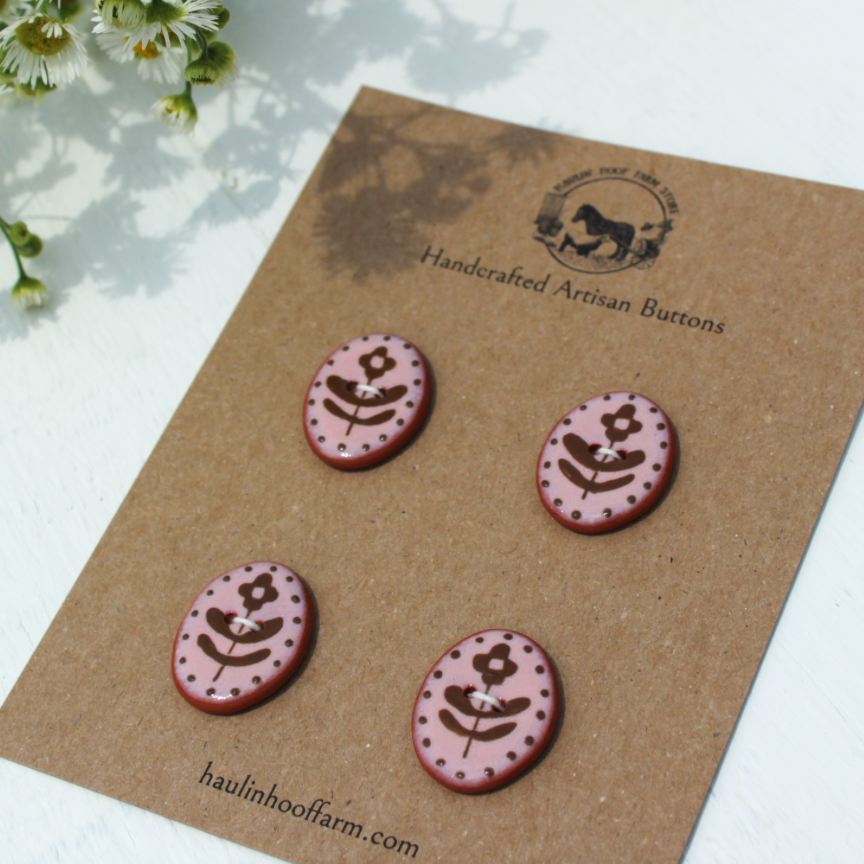 Wallflower Stencil Buttons