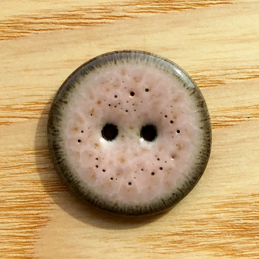 Assorted Colors GLOSSY Black Clay Buttons  1"