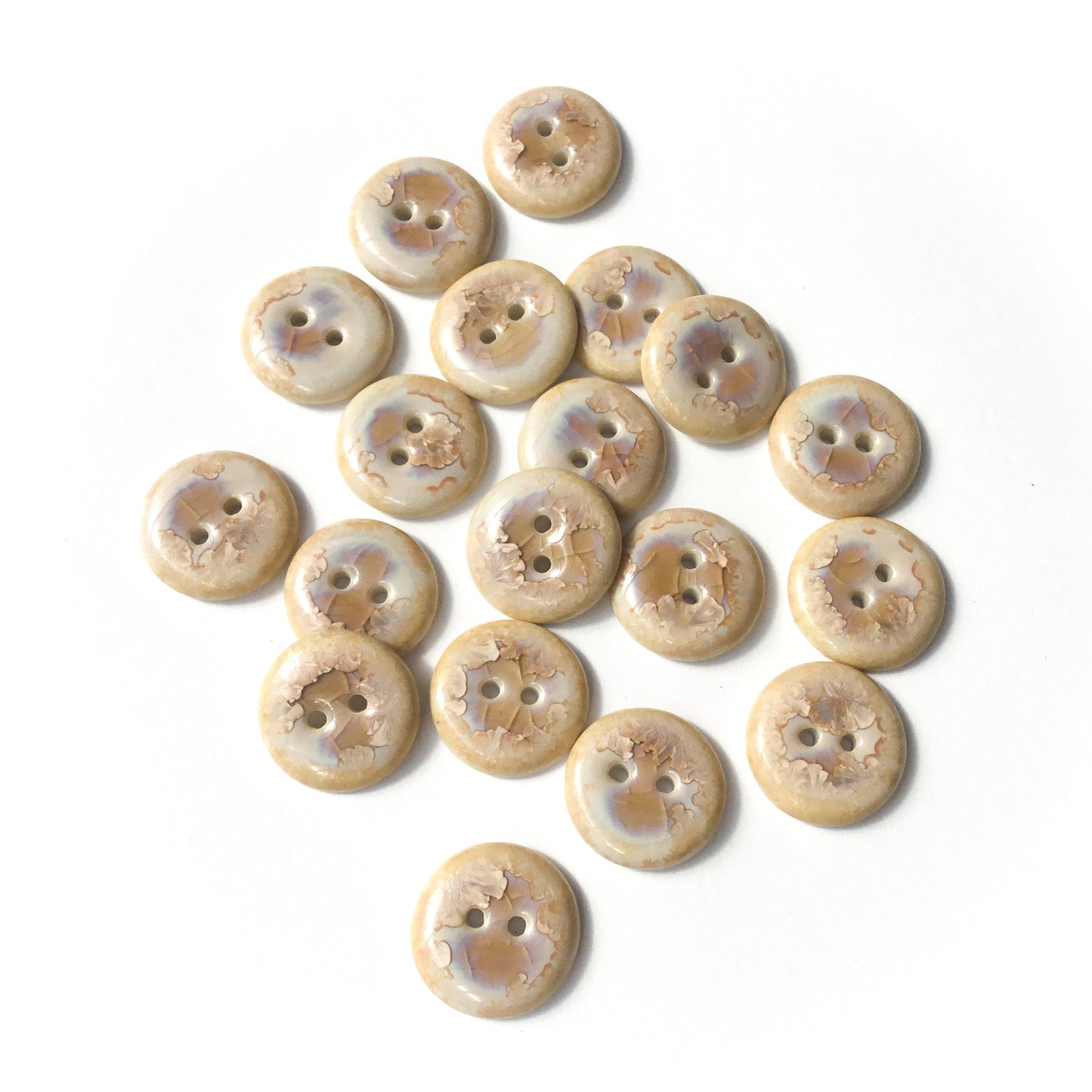 Rose Gold Crystalline Porcelain Button - two sizes
