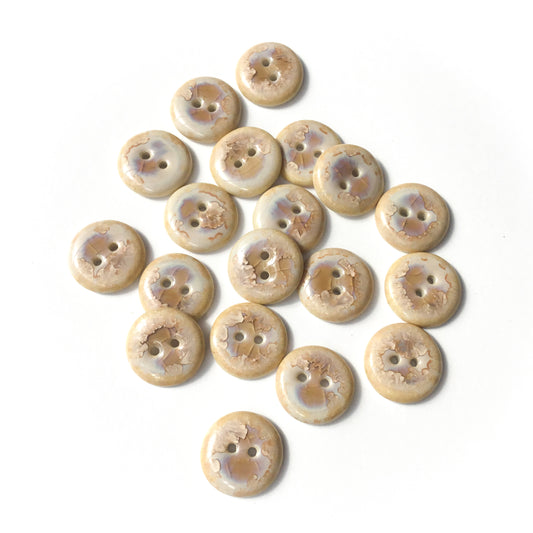 Rose Gold Crystalline Porcelain Button - two sizes