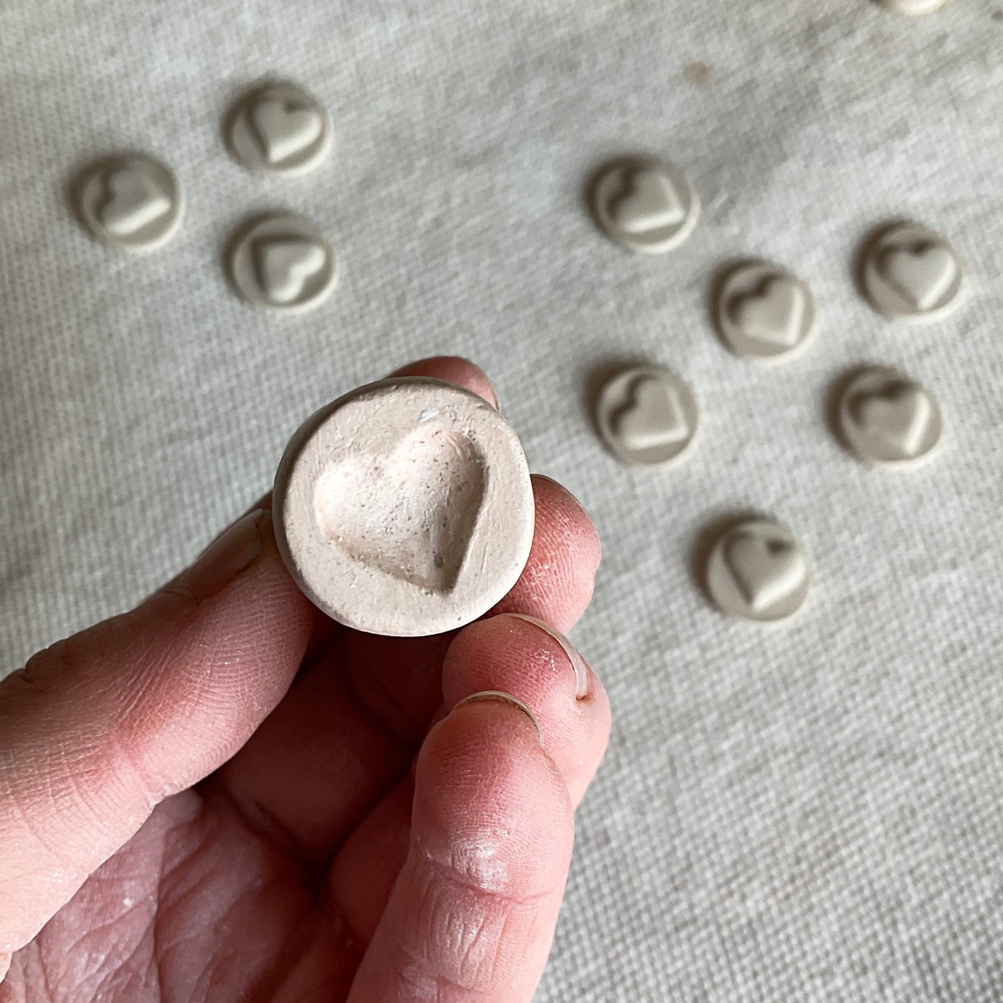 ‘Love Seal’ Matte Porcelain Button 5/8”