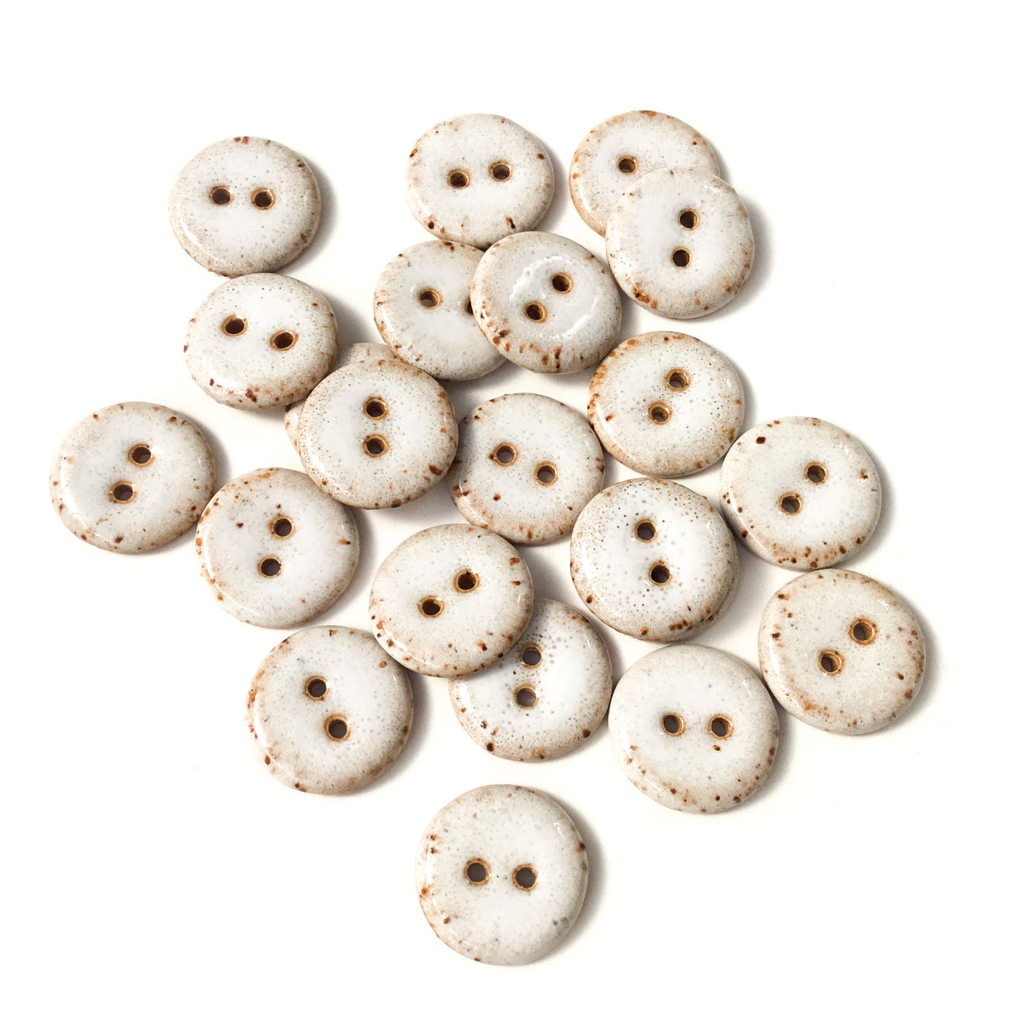 'Toasted Marshmallow' Stoneware Button - 3 sizes