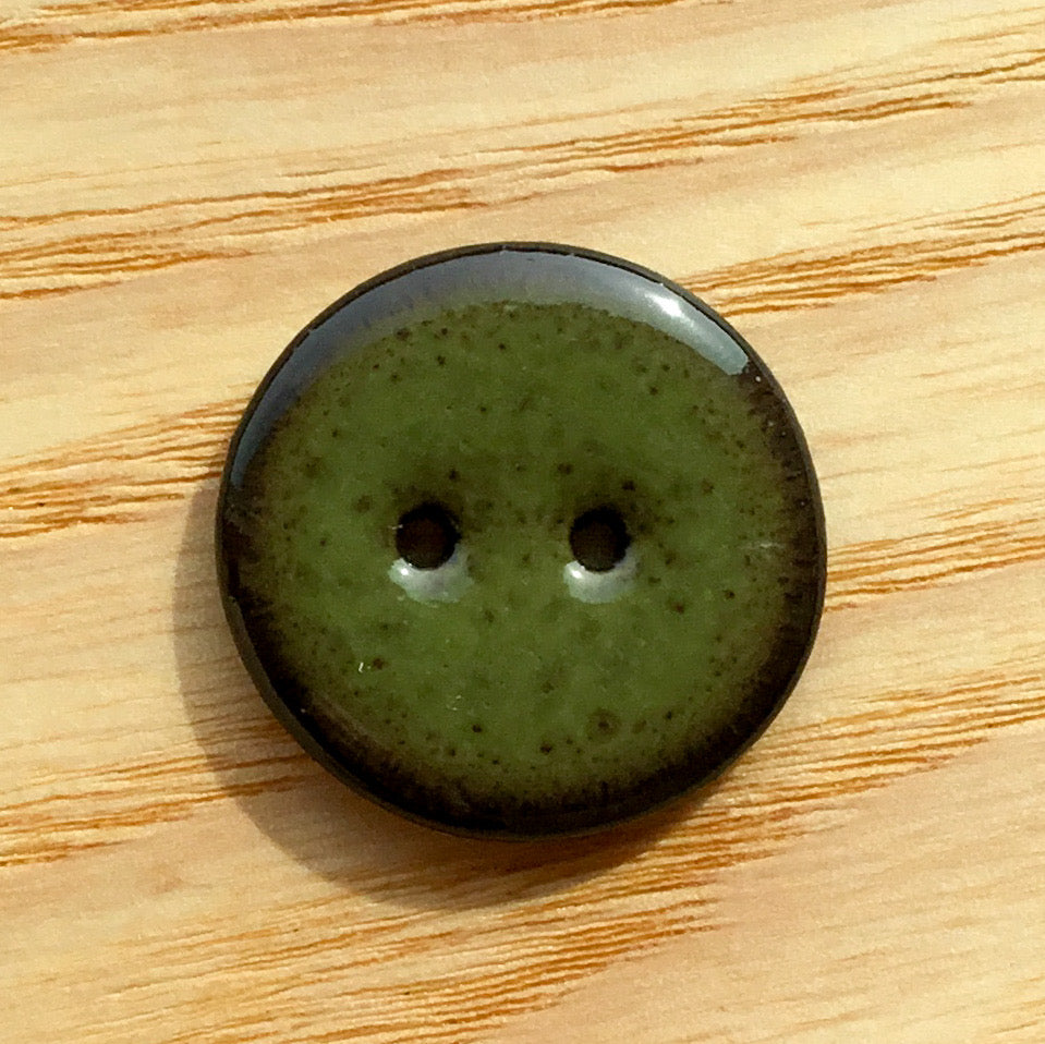 Assorted Colors GLOSSY Black Clay Buttons  1"