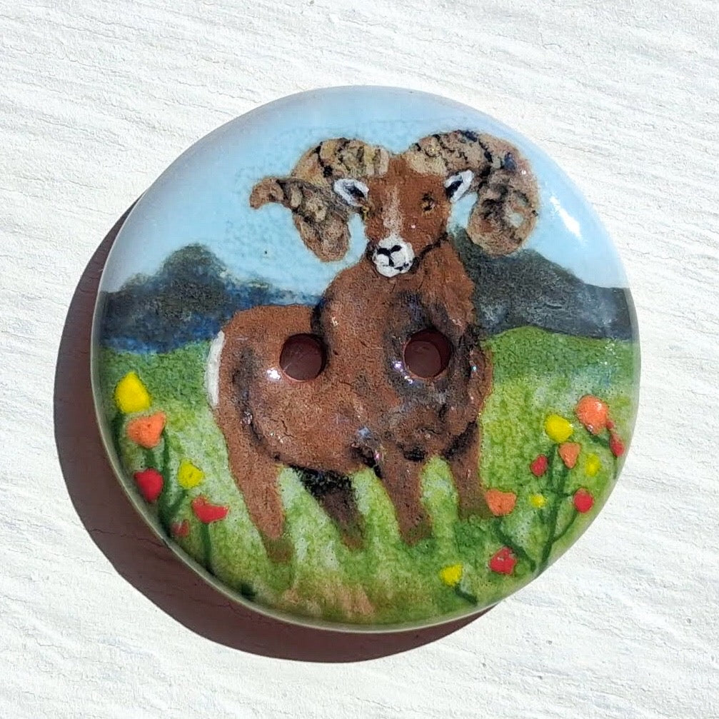 ‘Rocky Mountain Bighorn Sheep’ 1-1/16” one-of-a-kind 3-pack