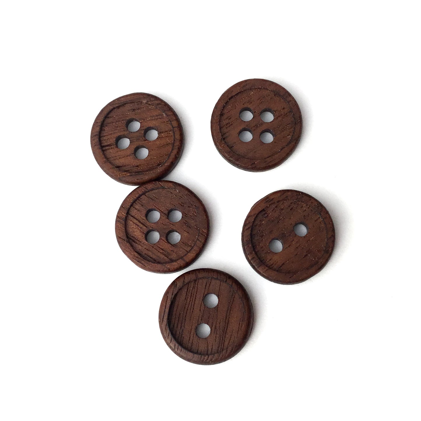 Discontinued - Bead Rim Wood Buttons - 5/8”
