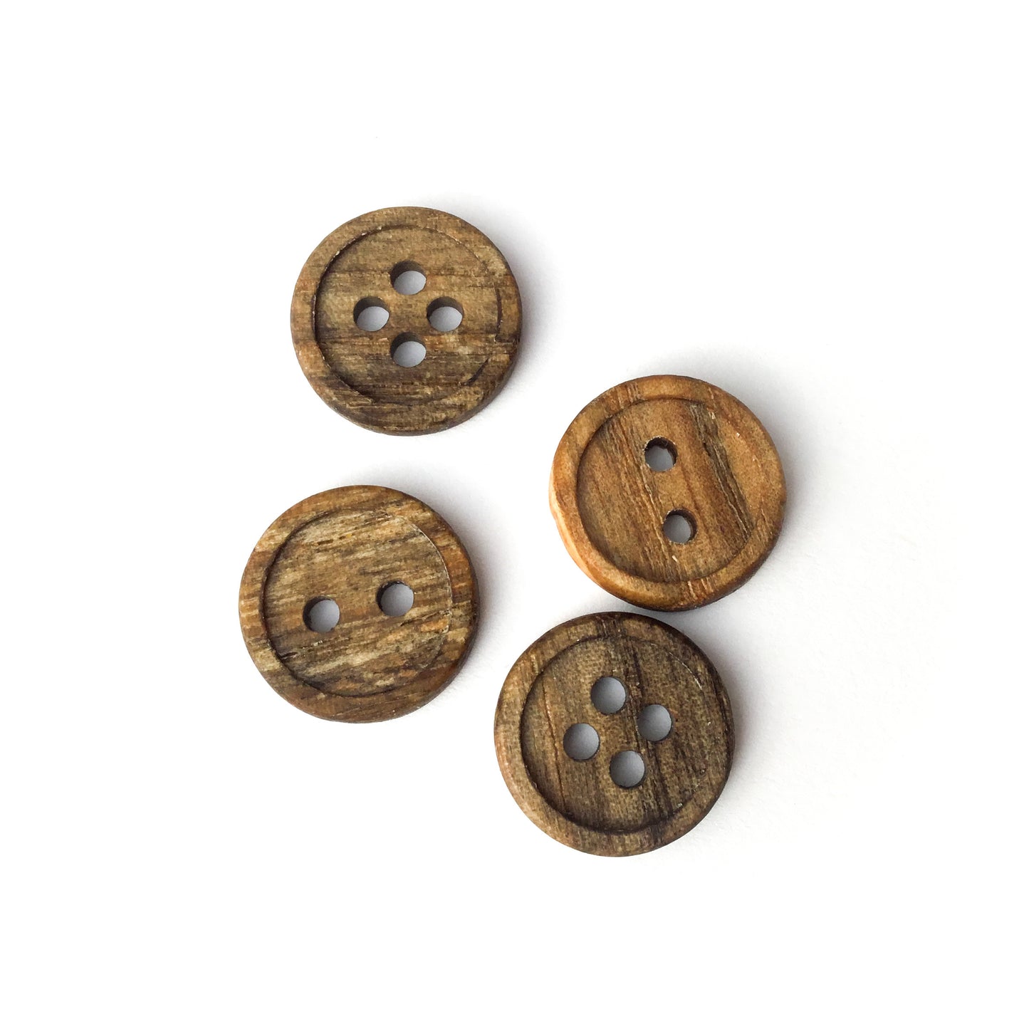 Discontinued - Bead Rim Wood Buttons - 5/8”