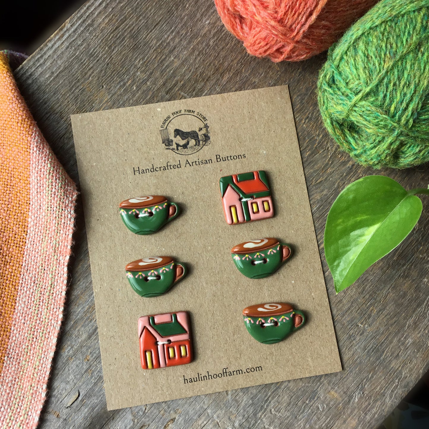 Crafting Comfort - OOAK Cozy Buttons 6-Pack